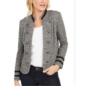 Tommy Hilfiger Women's Black and Gray Blazer